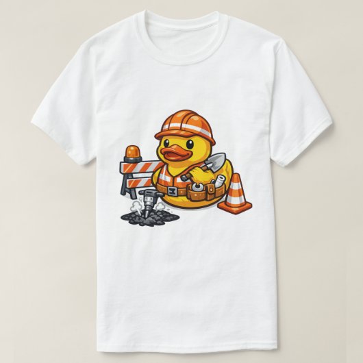 ラバーダック道路作業員 Tシャツ (デザイン正面)