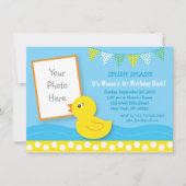 ラバーダック1歳の誕生日 招待状 (正面)