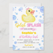 ラバーダック1st誕生日招待状 招待状 (正面)