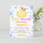 ラバーダック1st誕生日招待状 招待状 (スタンド正面)