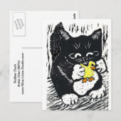 ラバーダック&キットンブロックプリント ポストカード (正面/裏面)