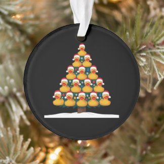ラバーダック サンタ帽子 クリスマスツリー クリスマス ホリデー オーナメント