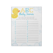 ラバーダックABCベビー名ゲームパック ノートパッド (回転)