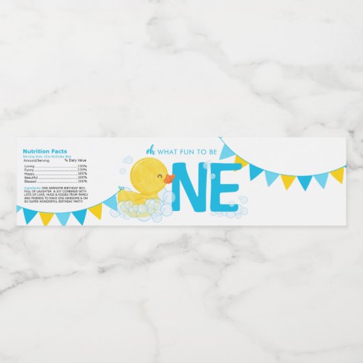 ラバーダックONE誕生日生日栄養の事実戻る ペットボトルラベル (シングルラベル)