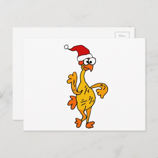 ラバーチキンおもしろいのクリスマス漫画 シーズンポストカード (正面/裏面)