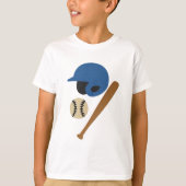 ラバーテキストスタイルのキッズ用野球Tシャツ Tシャツ (正面)