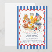 ラバーデイブレックファスト招待状パトリオティックブランチ 招待状 (正面/裏面)