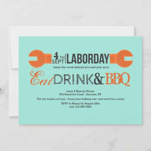 ラバーデイレンチ招待状 招待状 (正面)