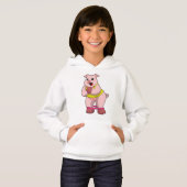 ラバーバンドとフィットネスで豚 (正面フル)