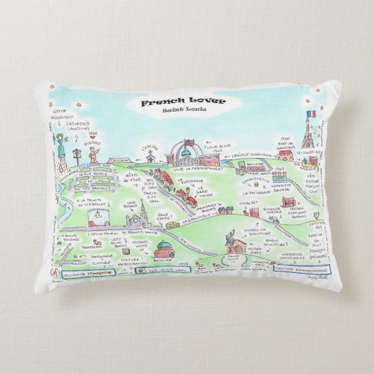ラバーピローフランスのセントルイス アクセントクッション (正面)