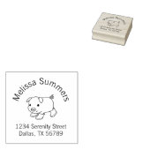 ラバーブーツアーチアドレスに可愛い子豚 ラバースタンプ (押印)