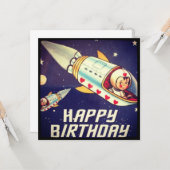 ラバーボーイ誕生日ロケット カード (正面/裏面インサイチュ)