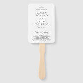 ラバーンエレガントモダン結婚式 プログラム ハンドファン (正面)