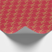 ラバ中国のスのシンボルを包む新年 ラッピングペーパー (角)