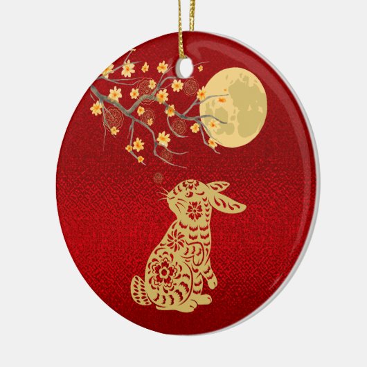 ラバ中国のスムーンレッドフォイル セラミックオーナメント (左)