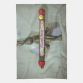 ラバ感動的ス:常にラブサインアートプリント キッチンタオル (縦)