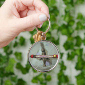 ラバ感動的ス：常にラブサインアートプリント キーホルダー (手)