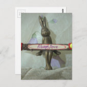 ラバ感動的ス:常にラブサインアートプリント ポストカード (正面/裏面)