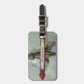 ラバ感動的ス：常にラブサインアートプリント ラゲッジタグ (正面縦)