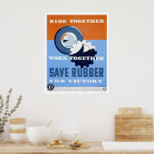 ラバ救タ通勤1943 WPA ポスター (キッチン)