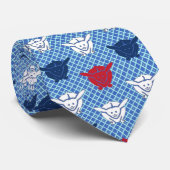 ラバ日本のスプリント、青と赤と白 ネクタイ (ロール)