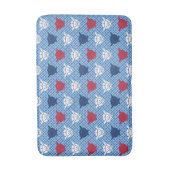 ラバ日本のスプリント、青と赤と白 バスマット (正面縦)