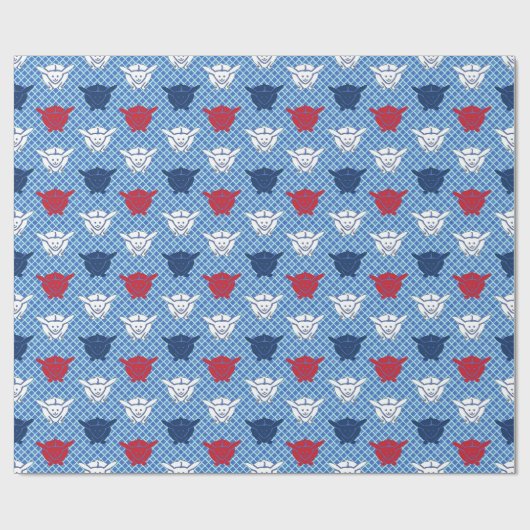 ラバ日本のスプリント、青と赤と白 ラッピングペーパー (フラット)