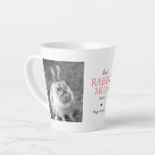 ラバ最高のスママ今までピンクの文字とコラージュ カフェラテマグ (左アングル)