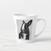 ラバ最高のスママ今までピンクの文字とコラージュ カフェラテマグ (右)