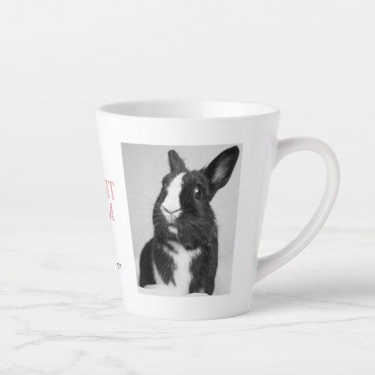 ラバ最高のスママ今までピンクの文字とコラージュ カフェラテマグ (右)