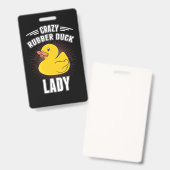 ラバ熱狂するダックガール バッジ (正面＆裏面)