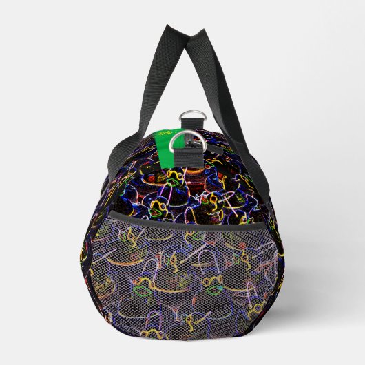 ラバ白熱［赤熱］光を放つクールダックパーソナライズされた ダッフルバッグ (右)