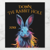 ラバ素晴らしビットの炎ラビットホール日付 ワインラベル (シングルラベル)