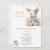 ラバ詰まったス男女兼用ベイビーシャワー 招待状 (正面)