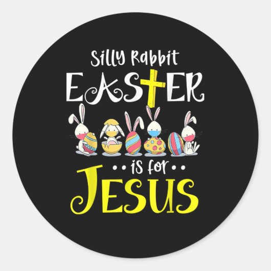 ラバ間抜けスイースターはイエズスバニー顔マスクQ ラウンドシール (正面)