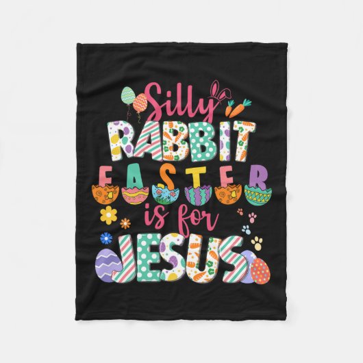 ラバ間抜けス・イースターはイエス・キリスト教の信仰のためにある フリースブランケット (正面)