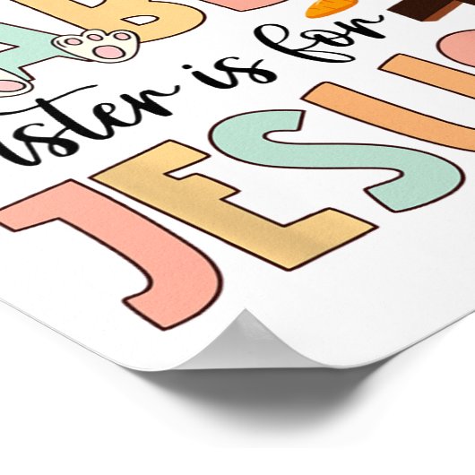 ラバ間抜けス・イースターはイエス・キリスト教の宗教のためにある ポスター (角)