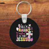 ラバ間抜けス・イースターはイエス・宗教的なキリストのために キーホルダー (正面)