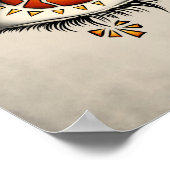 ラバ風変わりデジタルダークアートの目 ポスター (角)