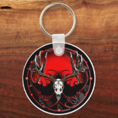 ラバ鹿，炎 キーホルダー (正面)