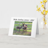 ラバ、ロバ、ジェニー・悲しみ、そして青、あなたなし カード (黄色い花)