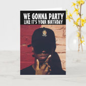 ラパおもしろいッラップのパ誕生日カード カード (黄色い花)