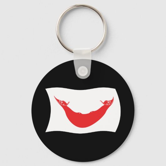 ラパヌイ国旗のキーチェーン キーホルダー (正面)