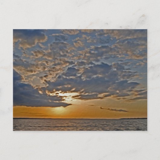 ラパハノック川の夕日 ポストカード (正面)