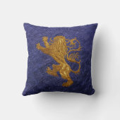 ラパントライオン – 金ゴールドオンブルー クッション (裏面)