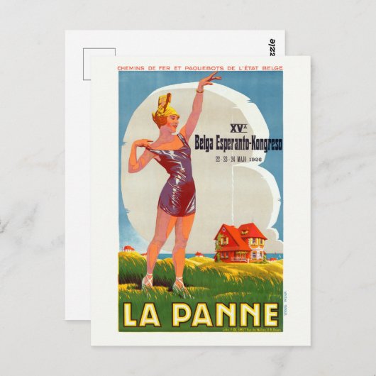 ラパンベルギーヴィンテージポスター1926 ポストカード (正面/裏面)
