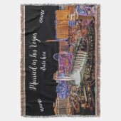 ラパーソナライズされたス結婚したベガスブランケット スローブランケット (正面縦)