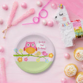ラパーソナライズされたブバーズ&フクロウパーティープレート ペーパープレート (パーティー)