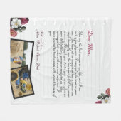 ラパーソナライズされたブレター フリースブランケット (正面(横))