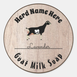 ラパーソナライズされたマンチャヤギ乳石鹸 ラウンドシール
